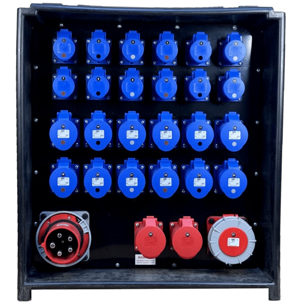 125A Three Phase To 1 X 63A Three Phase + 2 X 32A Three Phase + 12 X 32A + 12 X 16A RCBO