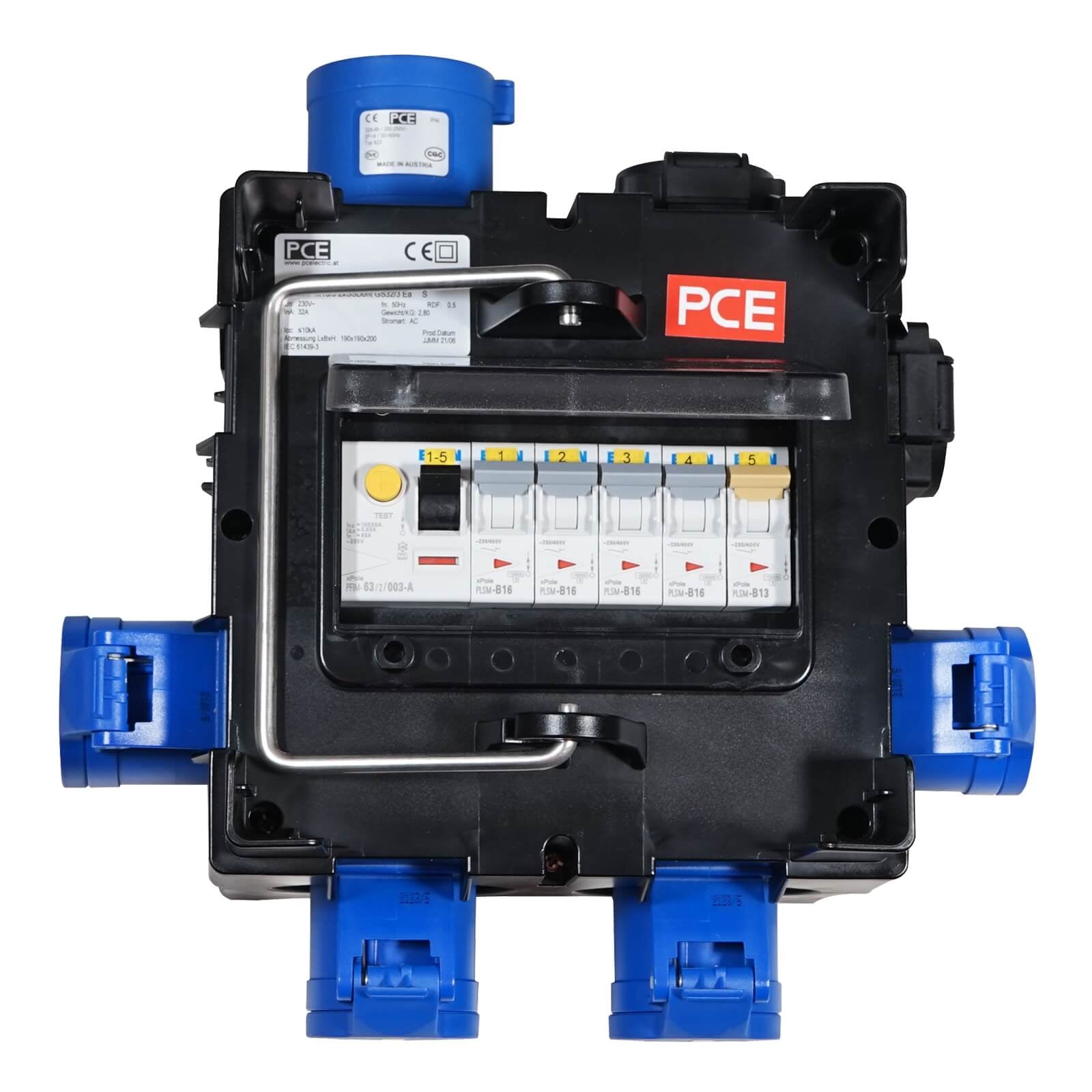 IMST 32A Single Phase RCBO to 4 x 16A + 2 x 13A MCB